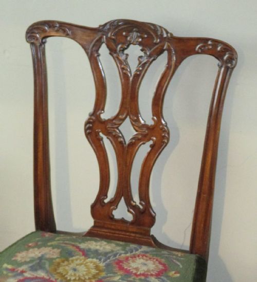 SUPERB PAIR OF CHIPPENDALE PERIOD SIDE CHAIRS - ADDITIONAL PHOTO 2