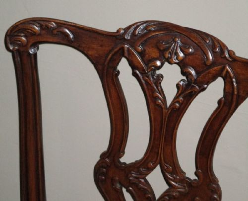 SUPERB PAIR OF CHIPPENDALE PERIOD SIDE CHAIRS - ADDITIONAL PHOTO 6
