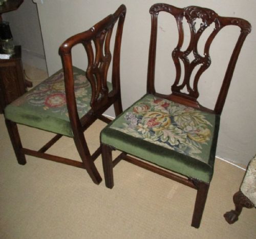 SUPERB PAIR OF CHIPPENDALE PERIOD SIDE CHAIRS - ADDITIONAL PHOTO 8