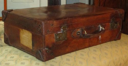 LARGE LEATHER SUITCASE - ADDITIONAL PHOTO 1