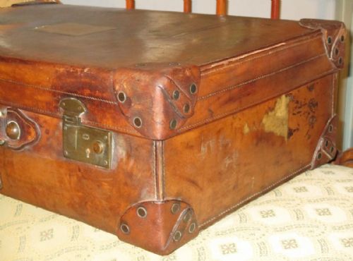 LARGE LEATHER SUITCASE - ADDITIONAL PHOTO 3