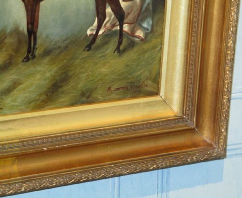 EDWARDIAN OIL PAINTING OF A HORSE - ADDITIONAL PHOTO 4