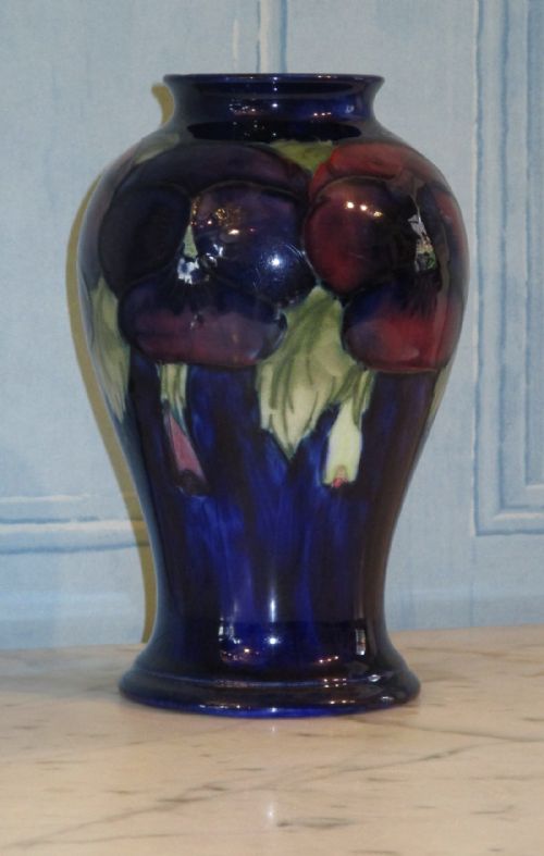 MOORCROFT PANSY PATTERN VASE - ADDITIONAL PHOTO 3