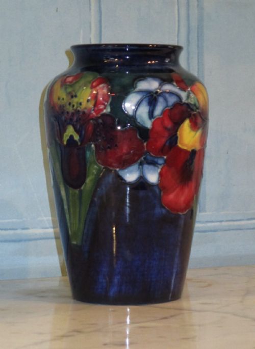 moorcroft orchid with spring flowers pattern vase - CATEGORY: ANTIQUE VASES - DATED 1930