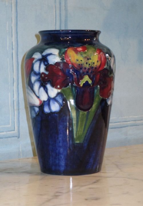 MOORCROFT ORCHID WITH SPRING FLOWERS PATTERN VASE - ADDITIONAL PHOTO 2
