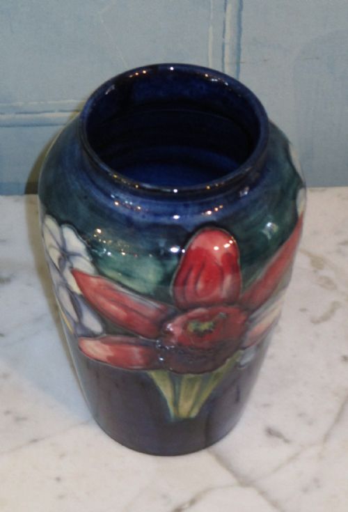 MOORCROFT ORCHID WITH SPRING FLOWERS PATTERN VASE - ADDITIONAL PHOTO 4