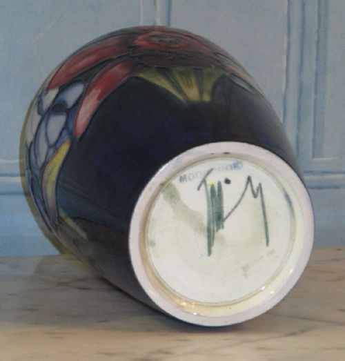 MOORCROFT ORCHID WITH SPRING FLOWERS PATTERN VASE - ADDITIONAL PHOTO 5