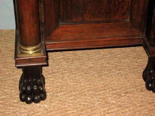 FINE REGENCY ROSEWOOD BREAKFRONT CABINET - ADDITIONAL PHOTO 2