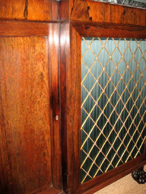 FINE REGENCY ROSEWOOD BREAKFRONT CABINET - ADDITIONAL PHOTO 3