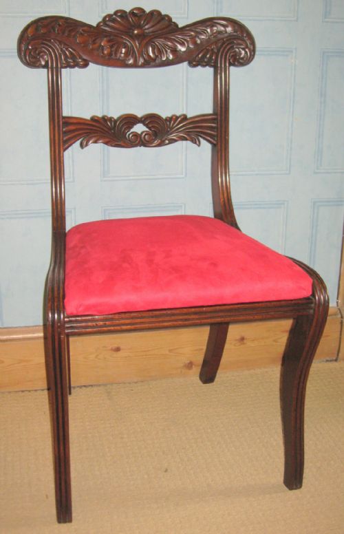 SUPERB SET OF FOUR REGENCY MAHOGANY DINING CHAIRS - ADDITIONAL PHOTO 1