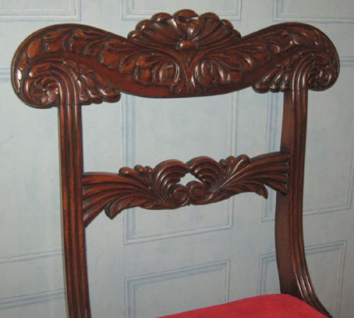 SUPERB SET OF FOUR REGENCY MAHOGANY DINING CHAIRS - ADDITIONAL PHOTO 3