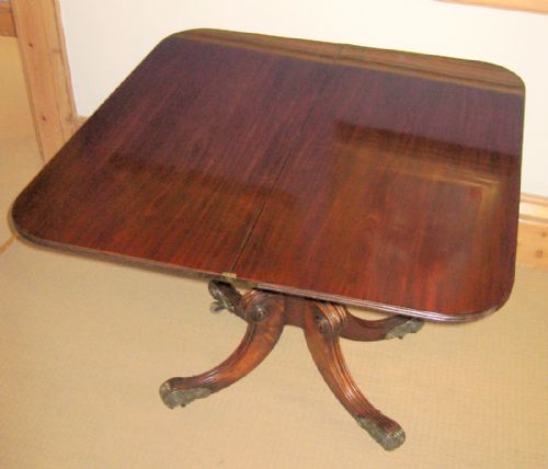 REGENCY MAHOGANY PEDESTAL TEA TABLE WITH ORMOLU MOUNTS - ADDITIONAL PHOTO 3