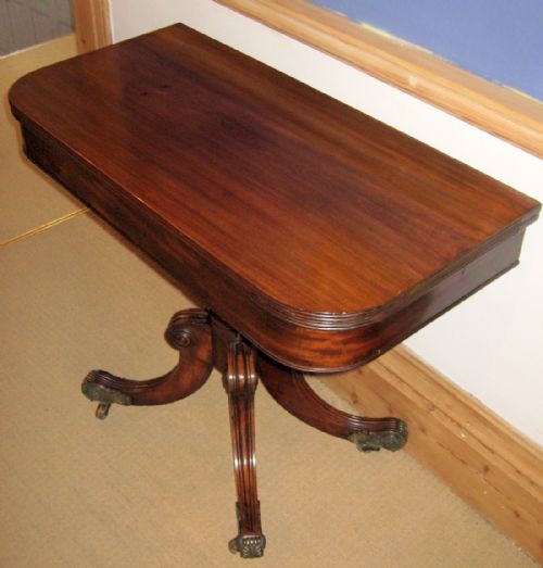 REGENCY MAHOGANY PEDESTAL TEA TABLE WITH ORMOLU MOUNTS - ADDITIONAL PHOTO 5