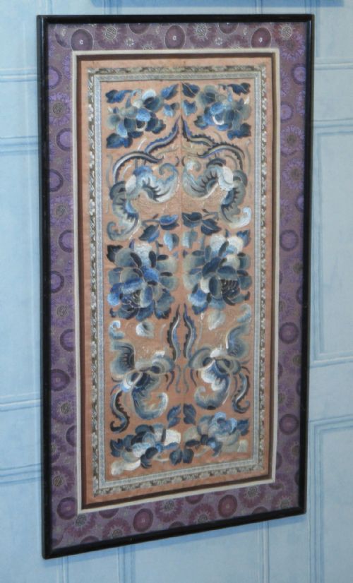 TWO CHINESE SILKWORK EMBROIDERY PANELS - ADDITIONAL PHOTO 1