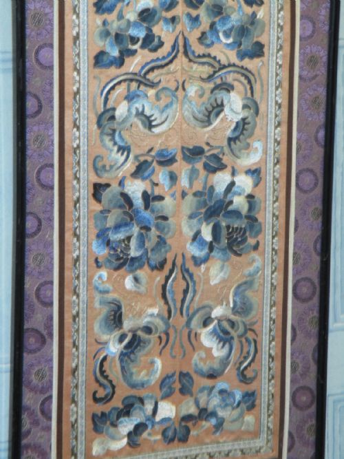 TWO CHINESE SILKWORK EMBROIDERY PANELS - ADDITIONAL PHOTO 2