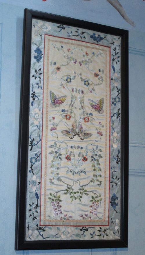 TWO CHINESE SILKWORK EMBROIDERY PANELS - ADDITIONAL PHOTO 4