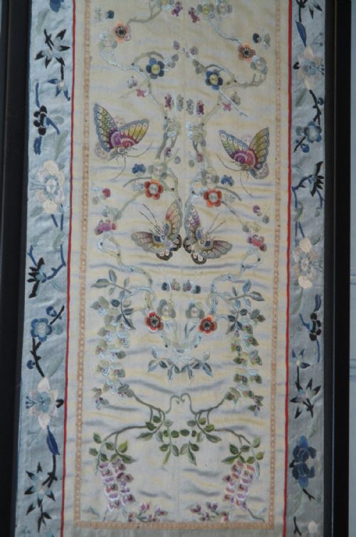 TWO CHINESE SILKWORK EMBROIDERY PANELS - ADDITIONAL PHOTO 5