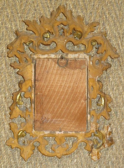 SMALL ITALIAN CARVED GILTWOOD MIRROR - ADDITIONAL PHOTO 7