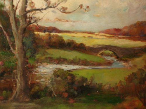 SCOTTISH OIL PAINTING 'AN AYRSHIRE STREAM' - ADDITIONAL PHOTO 2