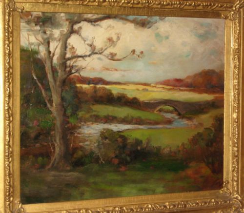 SCOTTISH OIL PAINTING 'AN AYRSHIRE STREAM' - ADDITIONAL PHOTO 3