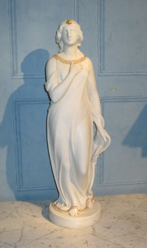 large victorian parian figure of 'beatrice' - CATEGORY: ANTIQUE CERAMICS - DATED 1880