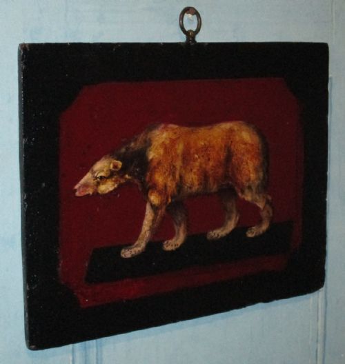 RARE GEORGIAN OIL PAINTING OF A BEAR - ADDITIONAL PHOTO 2