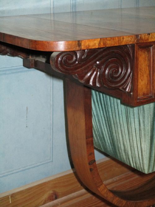 SUPERB REGENCY ROSEWOOD WORK TABLE - ADDITIONAL PHOTO 6