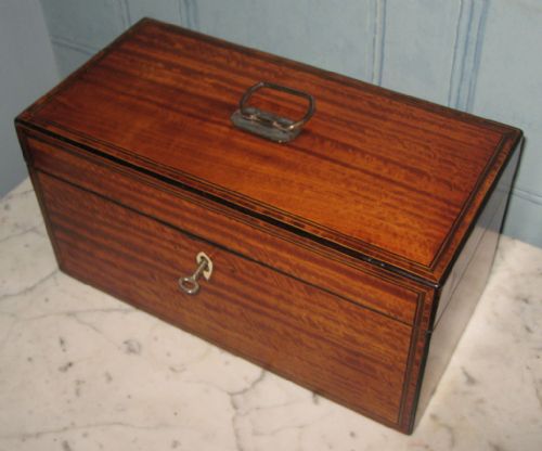 GEORGIAN SATINWOOD TEA CADDY - ADDITIONAL PHOTO 1