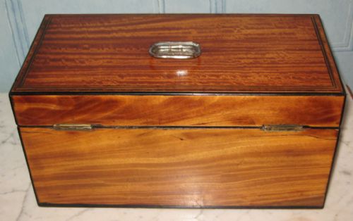 GEORGIAN SATINWOOD TEA CADDY - ADDITIONAL PHOTO 3