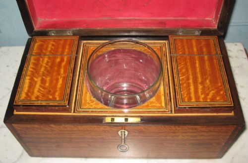 GEORGIAN SATINWOOD TEA CADDY - ADDITIONAL PHOTO 4