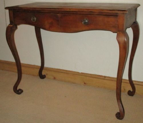 FRENCH SIDE TABLE WITH SUPERB CABRIOLE LEG - ADDITIONAL PHOTO 1