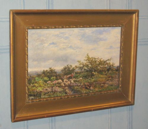 landscape oil painting by william herbert allen - CATEGORY: ANTIQUE ART - DATED 1900