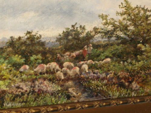 LANDSCAPE OIL PAINTING BY WILLIAM HERBERT ALLEN - ADDITIONAL PHOTO 3
