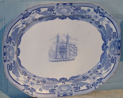 mason's platter from king's college cambridge - CATEGORY: ANTIQUE CERAMICS - DATED 1870