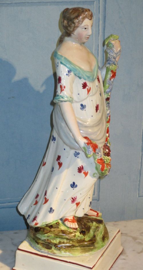 ENOCH WOOD LARGE PEARLWARE FIGURE OF FLORA - ADDITIONAL PHOTO 1