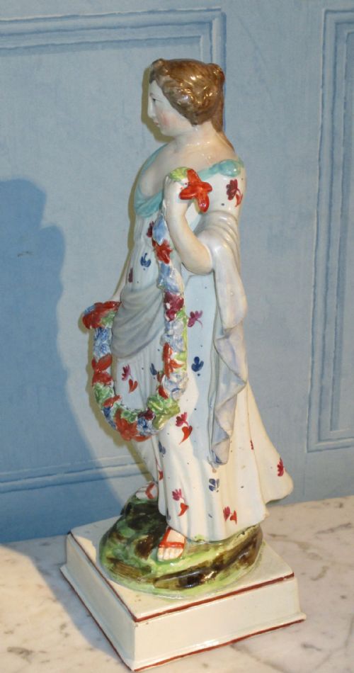 ENOCH WOOD LARGE PEARLWARE FIGURE OF FLORA - ADDITIONAL PHOTO 3