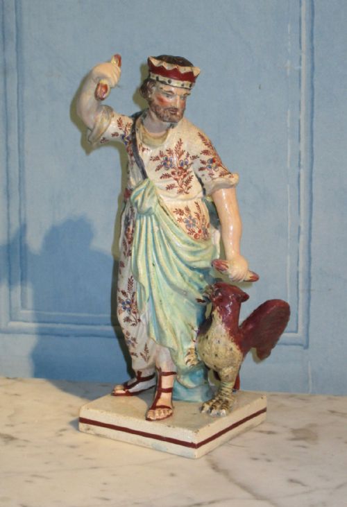 early staffordshire figure of jove or jupiter - CATEGORY: ANTIQUE CERAMICS - DATED 1800