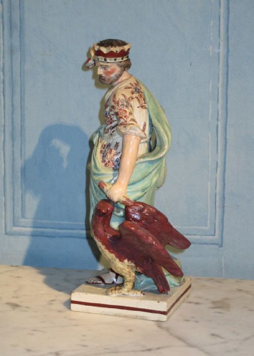 EARLY STAFFORDSHIRE FIGURE OF JOVE OR JUPITER - ADDITIONAL PHOTO 2