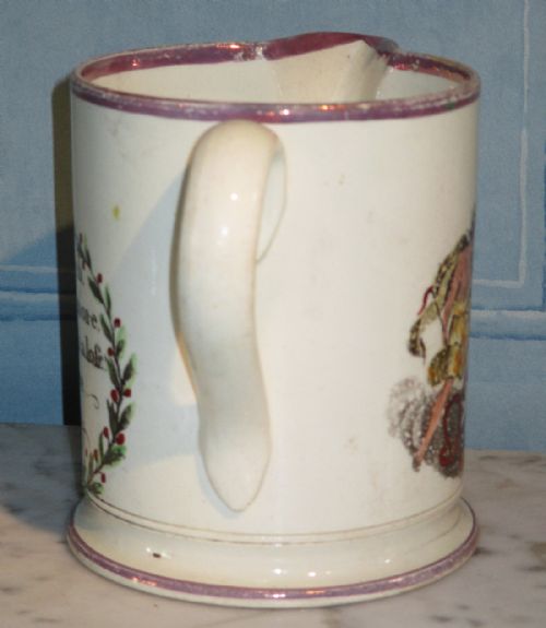UNUSUAL NEWCASTLE POTTERY JUG - ADDITIONAL PHOTO 2
