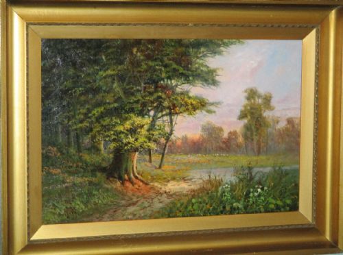 WOODLAND LANDSCAPE OIL PAINTING BY JOEL OWEN - ADDITIONAL PHOTO 1