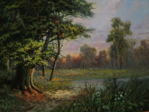 WOODLAND LANDSCAPE OIL PAINTING BY JOEL OWEN - ADDITIONAL PHOTO 2