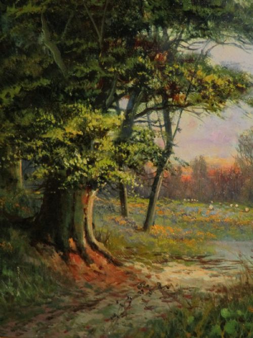 WOODLAND LANDSCAPE OIL PAINTING BY JOEL OWEN - ADDITIONAL PHOTO 5