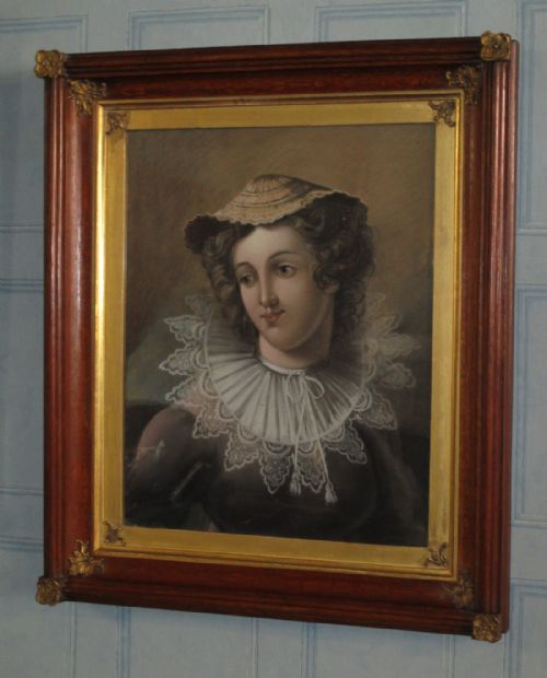 PAIR OF VICTORIAN DRAWINGS IN SUPERB GILT AND OAK FRAMES - ADDITIONAL PHOTO 1