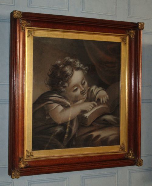PAIR OF VICTORIAN DRAWINGS IN SUPERB GILT AND OAK FRAMES - ADDITIONAL PHOTO 5