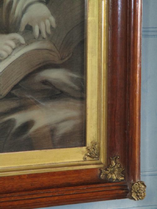 PAIR OF VICTORIAN DRAWINGS IN SUPERB GILT AND OAK FRAMES - ADDITIONAL PHOTO 6