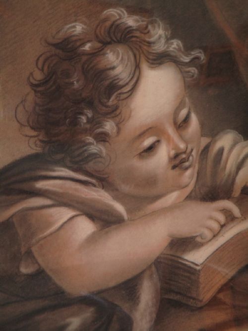 PAIR OF VICTORIAN DRAWINGS IN SUPERB GILT AND OAK FRAMES - ADDITIONAL PHOTO 7