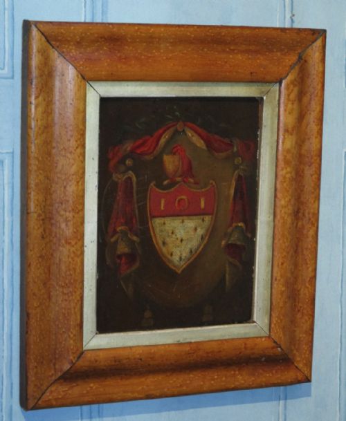 fine armorial oil painting - CATEGORY: ANTIQUE ART - DATED 1800