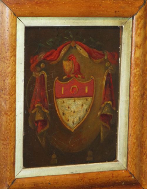 FINE ARMORIAL OIL PAINTING - ADDITIONAL PHOTO 1