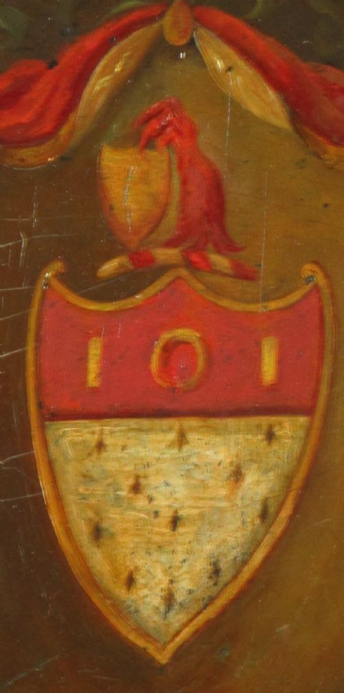 FINE ARMORIAL OIL PAINTING - ADDITIONAL PHOTO 3