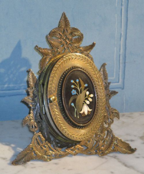 pietra dura triptych photo frame - CATEGORY: ANTIQUE MISCELLANEOUS - DATED 1880